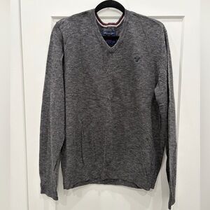 American Eagle Outfitters Charcoal V-Neck Sweater